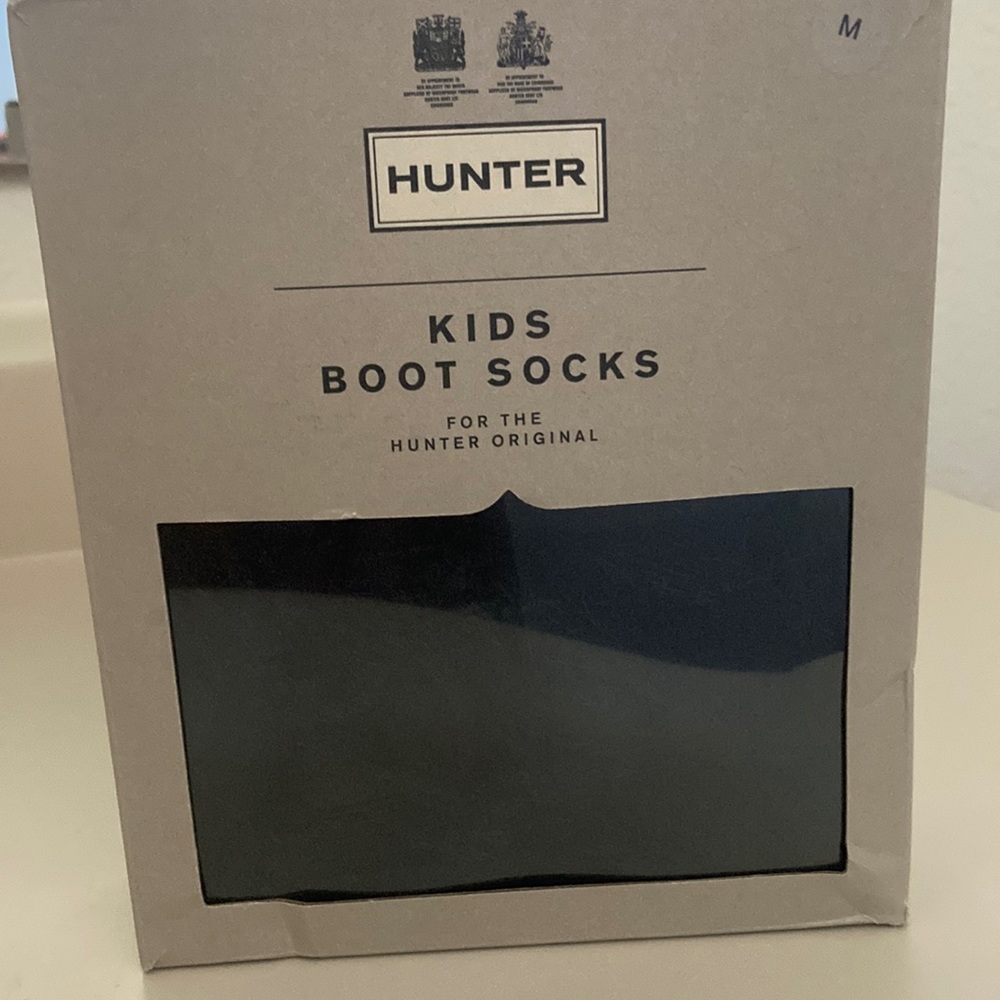 Original box Hunter Fur lined kids boot socks